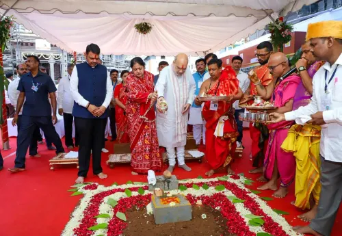 शाह-फडणवीस की मौजूदगी में अंबाबाई मंदिर विकास का शुभारंभ