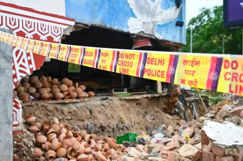 New Delhi: Wall Collapse at Lodhi Crematorium