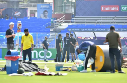 New Delhi: Preparations by ground crew for South Africa-Zimbabwe showdown