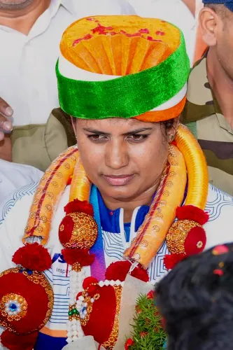 Bengaluru: CWG Bronze Medallist Shilpa Receives Warm Welcome