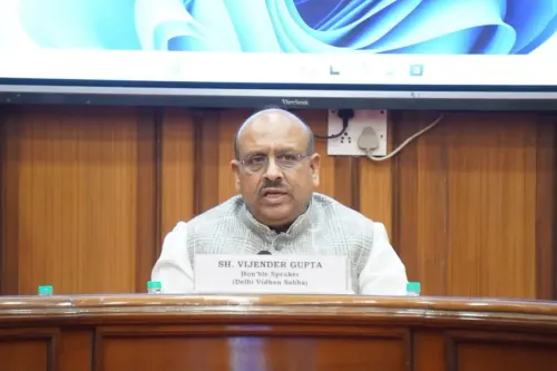 Delhi Assembly Speaker Vijender Gupta Takes Charge After Security Breach