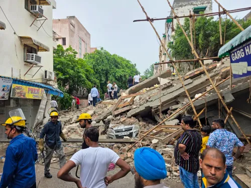 New Delhi: Under-construction building collapses in Rohini