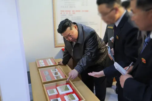 N.K. leader inspects munitions industrial enterprises