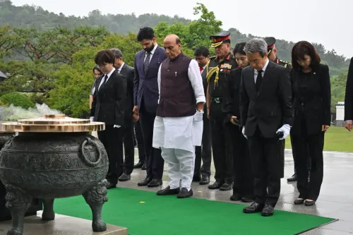 Rajnath Singh pays homage at Korea National Cemetery, eyes deeper defence ties
