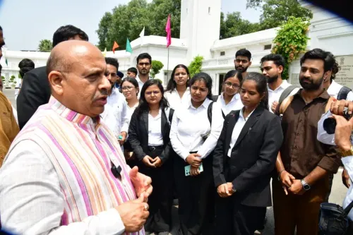 Delhi Assembly Speaker Vijender Gupta engages DU law students on Parliamentary democracy