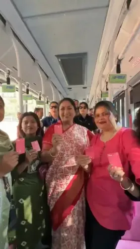 Delhi Chief Minister Rekha Gupta Advocates for Women Empowerment on DTC Bus