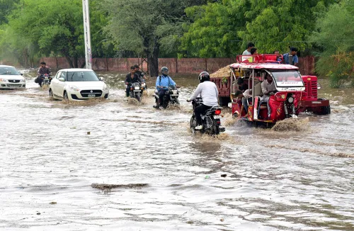 Why is the Dabri roundabout the most accident-prone area during waterlogging?
