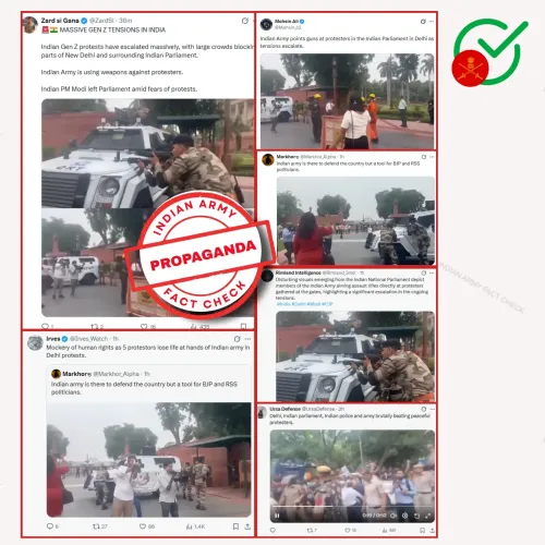 दिल्ली में सेना तैनाती का झूठा दावा: भारतीय सेना के फैक्ट चेक ने पाकिस्तानी प्रोपेगेंडा का पर्दाफाश किया