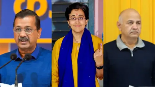 Delhi Election Results: Kejriwal Ahead While Atishi and Sisodia Lag