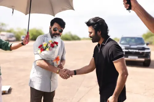 Mammootty's Padma Bhushan celebrated on 'OM' sets with Dhanush