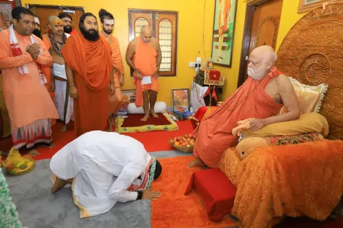 Dharmendra Pradhan Visits Puri Govardhan Peeth During Rath Yatra