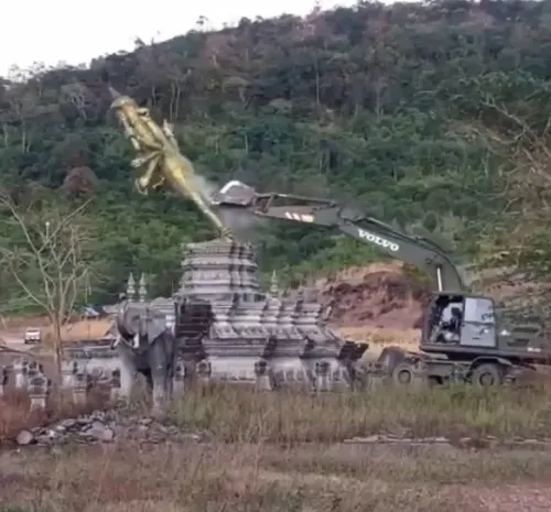 Is the Demolition of a Hindu Deity Statue an Act of Disrespect During Thai-Cambodia Border Clashes?