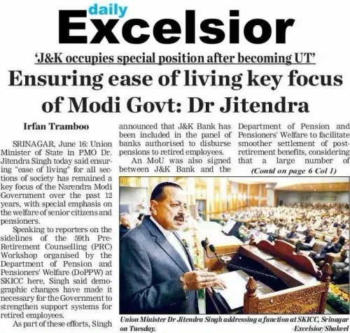 Dr. Jitendra Singh flags ease of living as Modi govt focus