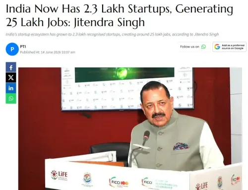 Dr. Jitendra Singh: India Has 2.3 Lakh Startups, 25 Lakh Jobs