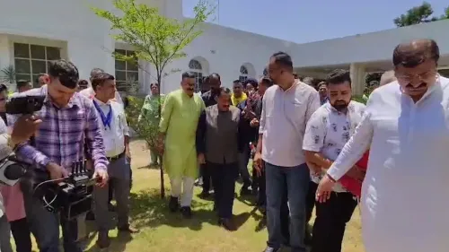 Dr. Jitendra Singh Plants Sapling in Jammu for Ek Ped Maa Ke Naam