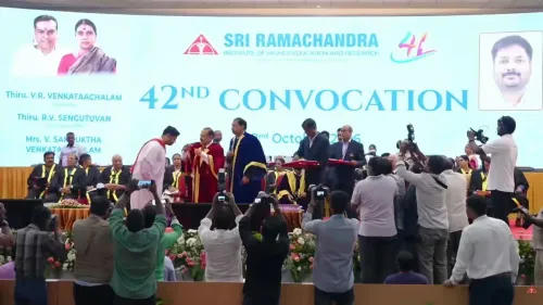 Dr. Jitendra Singh presents gold medals at Chennai's Sri Ramachandra Institute
