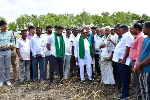 Karnataka Dy CM Parameshwara inspects drought-hit Nanjangud crops, farmers seek relief