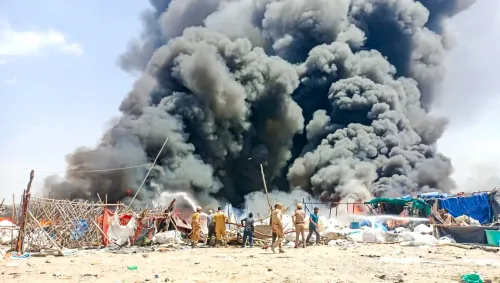 Ghaziabad: Enormous blaze erupts in slum area