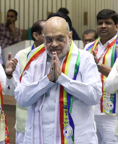 New Delhi: Amit Shah Participates in Navkaar Mahamantra Mahotsav