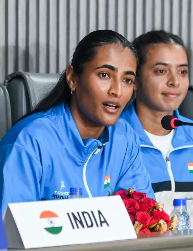 New Delhi: Indian squad speaks to the media before the Billie Jean King Cup