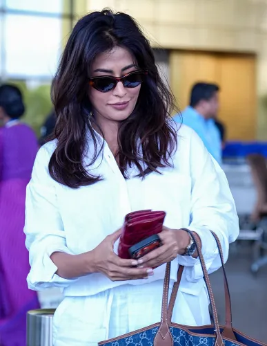 Mumbai: Chitrangda Singh seen at airport boarding