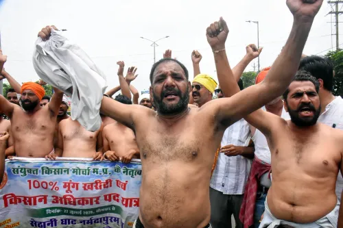 भोपाल में किसान नारेबाज़ी: होशंगाबाद रोड पर उग्र प्रदर्शन