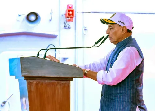 Visakhapatnam: Rajnath Singh attends INS Mahendragiri commissioning ceremony