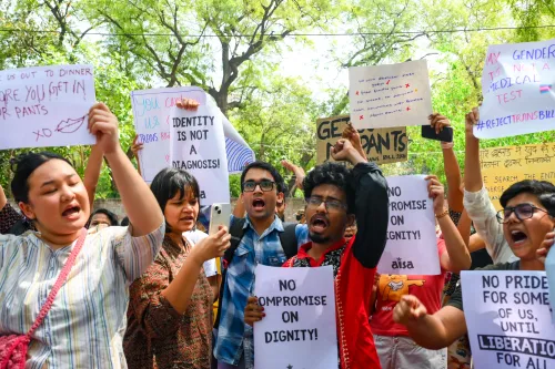 New Delhi: Demonstration Against Transgender Rights Amendment Bill