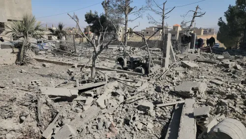 Aftermath of Israeli Airstrikes in Ansar