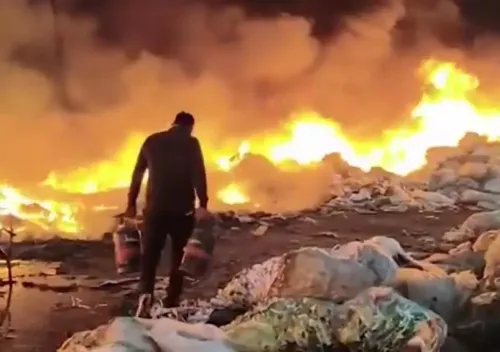 Massive Blaze Erupts at Plastic Scrap Yard in Kutch, No Injuries Reported