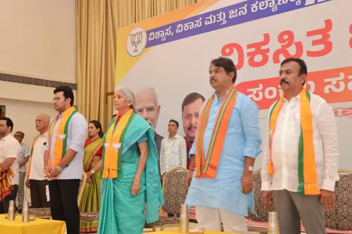 FM Sitharaman Addresses BJP Karnataka's Viksit Bharat Event