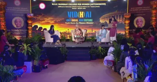 FM Sitharaman Engages Students from 20 Colleges at Chennai's MOP Vaishnav