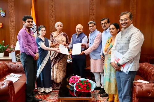 FM Sitharaman Meets BMS Delegation Led by Girish Arya