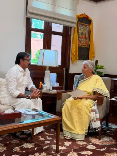 FM Sitharaman meets MP LK Sudhish at Parliament House