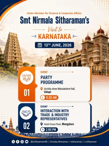 FM Sitharaman to Visit Karnataka on June 13-14