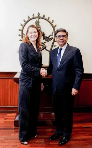 Vikram Misri meets Australian, Japanese Quad Sherpas in New Delhi