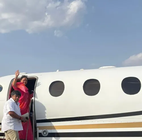 Former Rajasthan CM Vasundhara Raje Launches First Flight from Jhalawar Airport