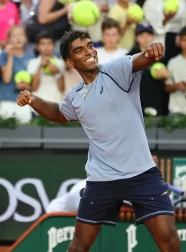 French Open 2025: Basavareddy stuns Fritz with drop shots in Roland Garros first round