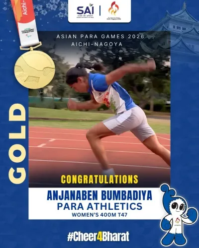 Gadkari hails Anjanaben Bumbadiya's gold in Asian Para Games 400m