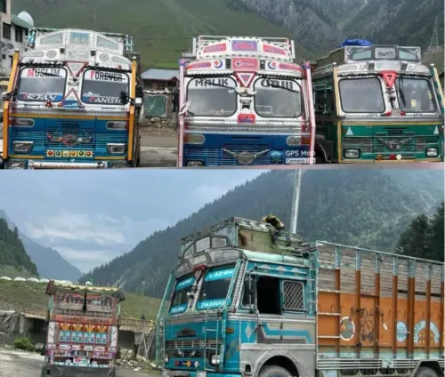 गांदरबल पुलिस की बड़ी कार्रवाई: अवैध रेत ढो रहे 5 ट्रक जब्त, हर वाहन पर ₹17,425 का जुर्माना