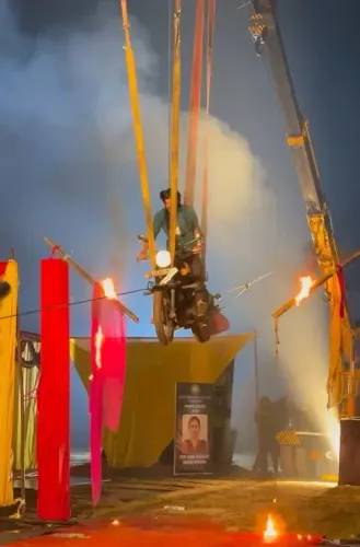 क्या शीजान खान ने 'गंगा मईया की बेटियां' में खतरनाक बाइक स्टंट किया?