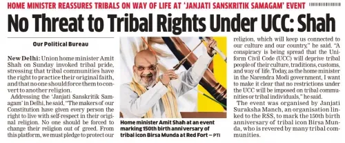 Giriraj Singh backs Amit Shah's UCC tribal assurance