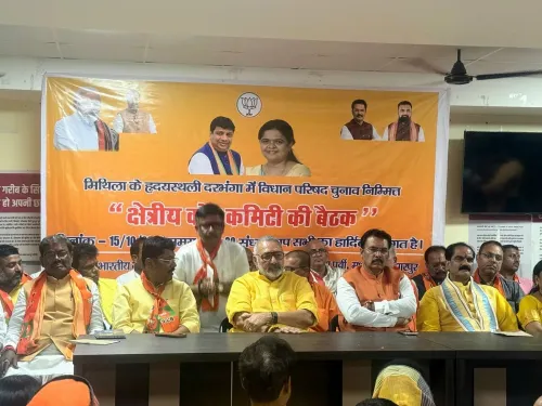 Giriraj Singh chairs BJP core meet in Darbhanga for Bihar Council polls
