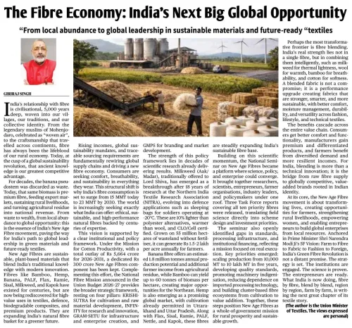 Giriraj Singh Flags Rs 300 Cr Push for New Age Fibres