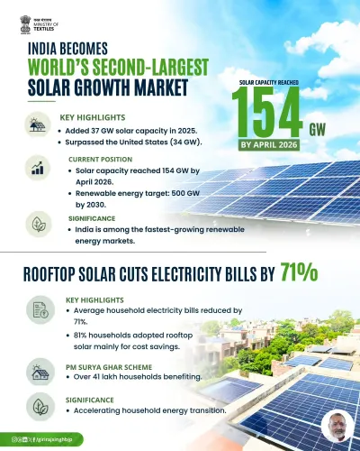 Giriraj Singh Hails India's 154 GW Solar Milestone