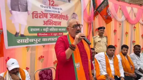 Giriraj Singh holds rural outreach in Sahebpur Kamal marking 12 years of Modi govt