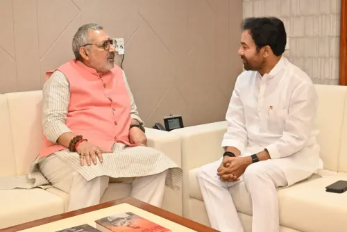 Giriraj Singh meets Coal Minister Kishan Reddy on development push