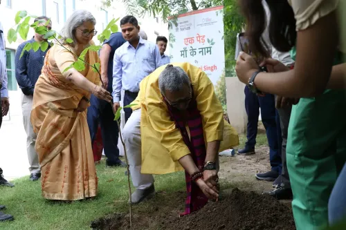 Giriraj Singh Reviews Handicraft Office, Plants Tree on World Environment Day