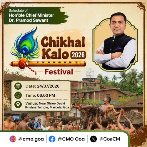 Goa CM Sawant to Attend Chikhal Kalo Festival at Marcela