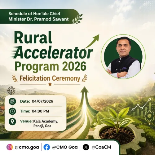 Goa CM Sawant to Attend Rural Accelerator 2026 Felicitation